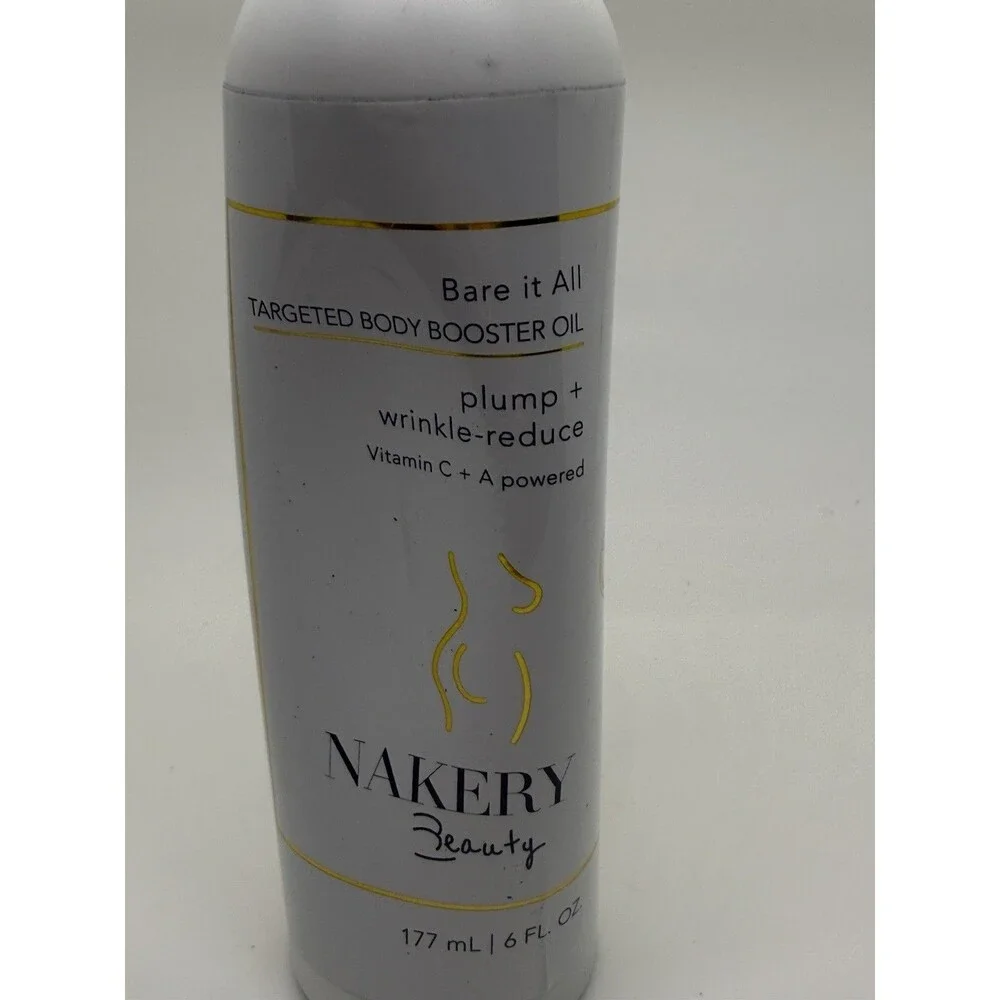 Nakery Beauty Bare It All Targeted Body Booster Oil 6FlOz / 177mL NEW Not Sealed